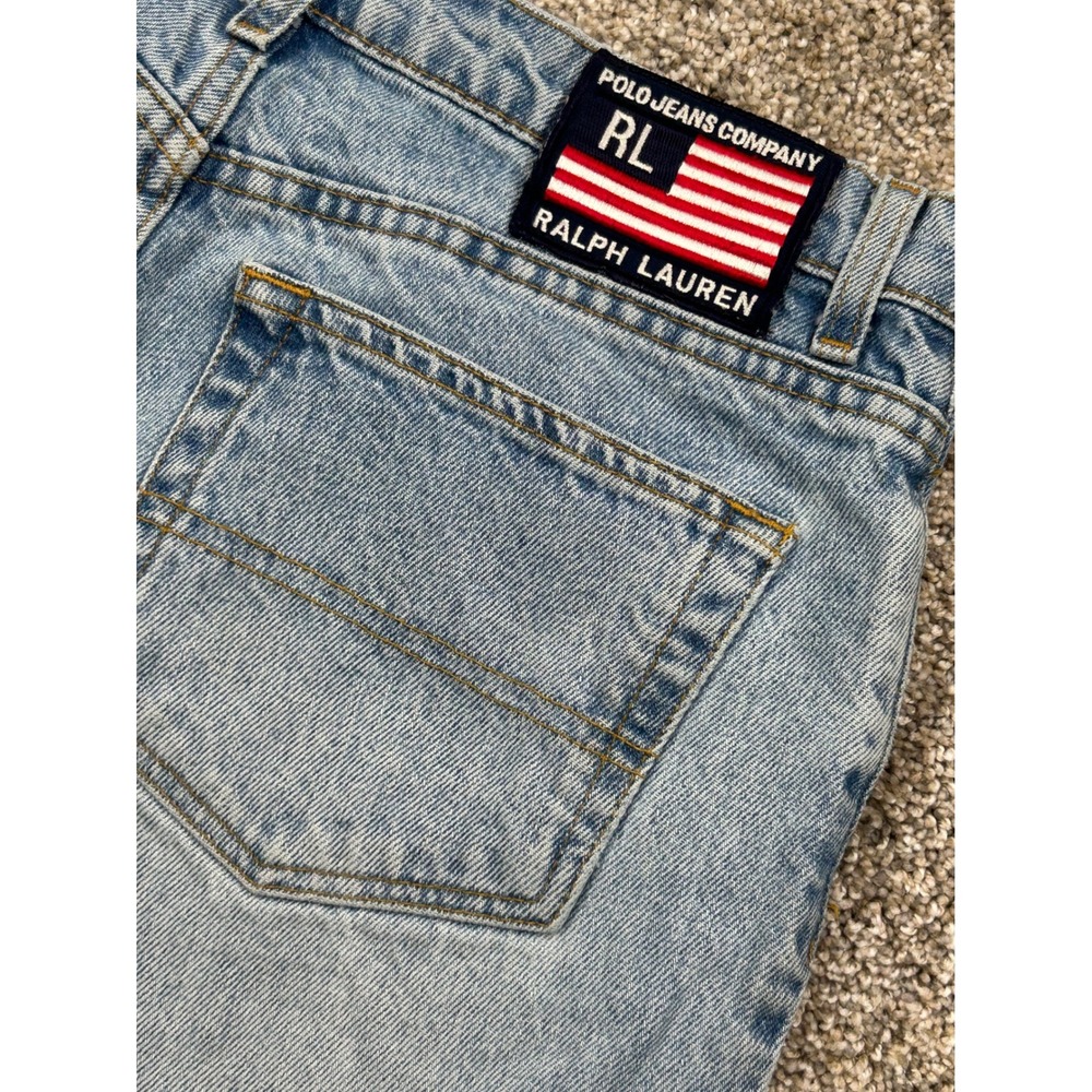 Polo Jeans Co Ralph Lauren Vintage Straight Leg Light Wash Jean Size 10x31 #0832